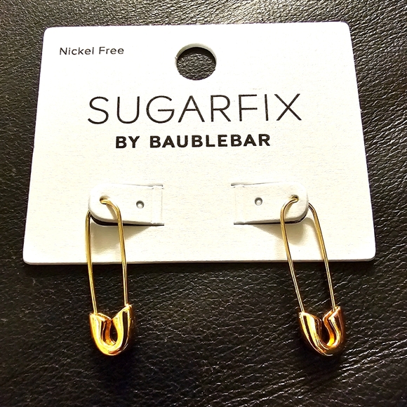 Sugarfix by Baublebar Jewelry - Sugarfix by Baublebar Goldtone Safety Pin Earrings New with Tags